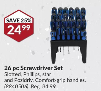 Princess Auto 26 pc screwdriver set offer