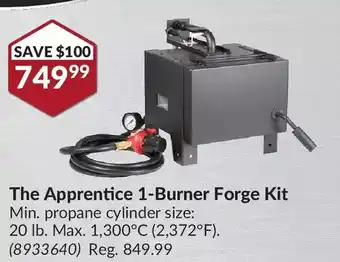 Princess Auto Pro-point the apprentice 1-burner forge kit offer