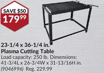 Princess Auto Pro•point 23-1/4 x 36-1/4 in plasma cutting table offer