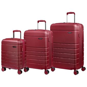 Best Buy Champs journey 3-piece hard side expandable luggage set - red offer