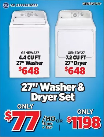 Surplus Furniture General electric washer dryer set offer