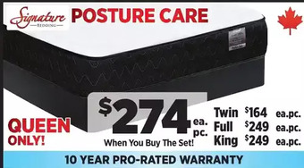 Surplus Furniture Posture care twin mattres set offer