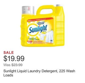 Costco Sunlight liquid laundry detergent, 225 wash loads offer