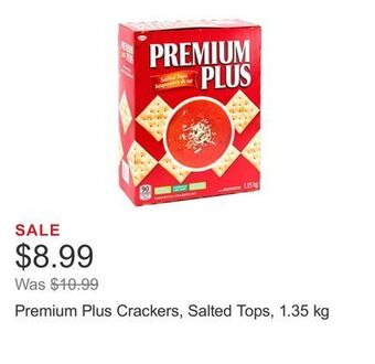 Costco Premium plus crackers, salted tops, 1.35 kg offer