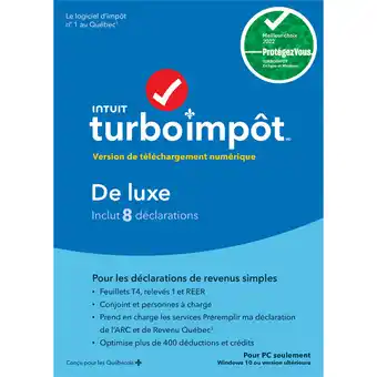 Best Buy Turboimpôt standard 2022 (pc) - 8 returns - french - digital download offer