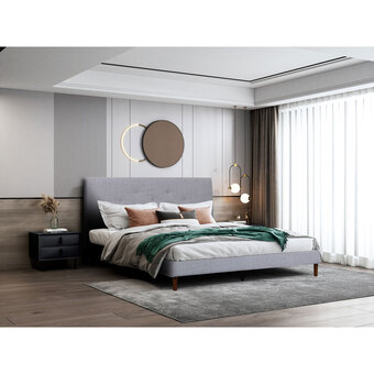 Best Buy Shana contemporary platform bed - queen - silver offer