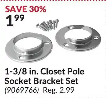 Princess Auto 1-3/8 in. closet pole socket bracket set offer