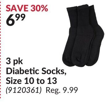 Princess Auto 3 pk diabetic socks offer