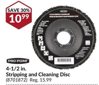Princess Auto 4-1/2 in. stripping and cleaning disc offer
