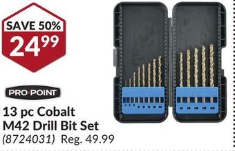 Princess Auto 13 pc cobalt m42 drill bit set offer
