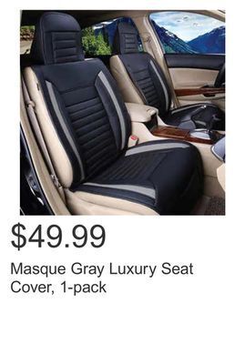 Costco Masque gray luxury seat cover, 1-pack offer