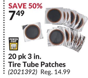 Princess Auto 20 pk 3 in. tire tube patches offer