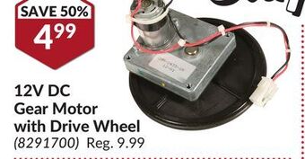 Princess Auto 12v dc gear motor with drive wheel offer