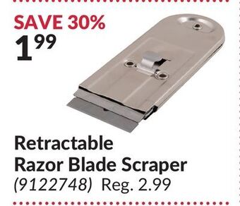 Princess Auto Retractable razor blade scraper offer