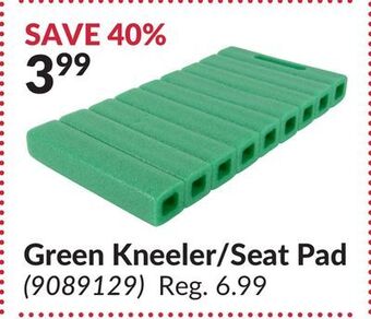 Princess Auto Green kneeler/seat pad offer