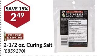 Princess Auto 2 1/2 oz. curing salt offer