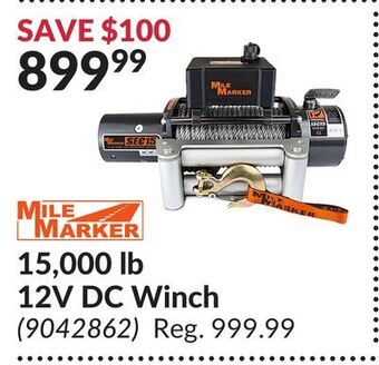 Princess Auto 15,000 lb 12v dc winch offer