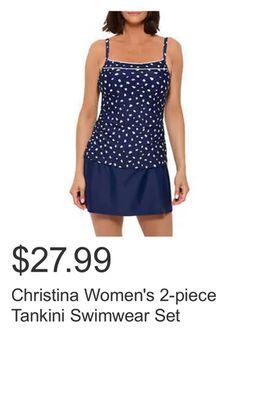 Costco Christina women's 2-piece tankini swimwear set offer