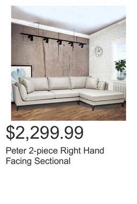 Costco Peter 2-piece right hand facing sectional offer