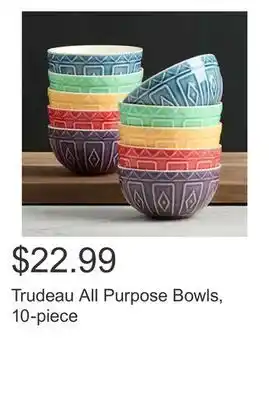 Costco Trudeau all purpose bowls, 10-piece offer