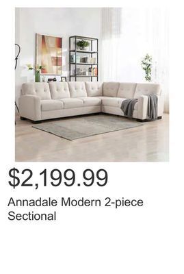 Costco Annadale modern 2-piece sectional offer
