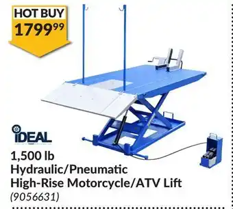 Princess Auto Ideal 1,500 lb hydraulic/pneumatic high-rise motorcycle/atv lift offer