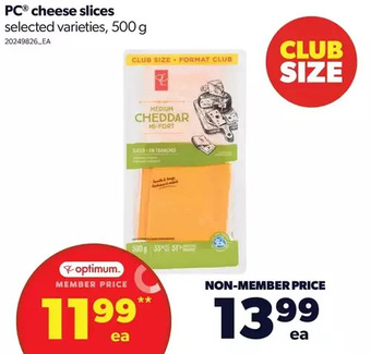 Real Canadian Superstore Pc cheese slices offer