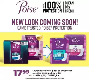 Real Canadian Superstore Depends or poise pads or underwear offer