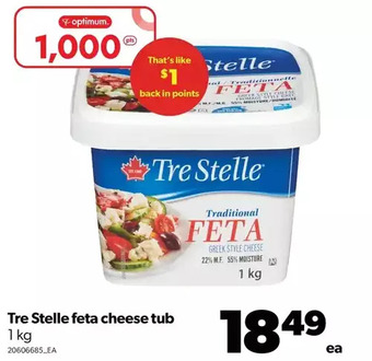 Real Canadian Superstore Tre stelle feta cheese tub offer