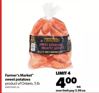 Real Canadian Superstore Farmer's market sweet potatoes offer