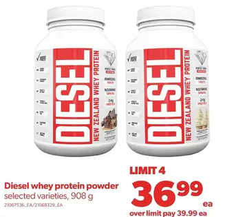 Real Canadian Superstore Diesel whey protein powder offer