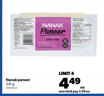 Real Canadian Superstore Nanak paneer offer