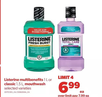 Real Canadian Superstore Listerine multibenefits or classic mouthwash offer