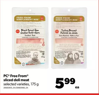 Real Canadian Superstore Pc free from sliced deli meat offer