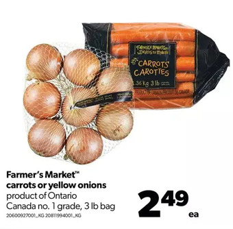 Real Canadian Superstore Farmer's market carrots or yellow onions offer