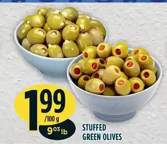 Marché Adonis Stuffed green olives offer
