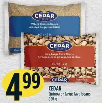 Marché Adonis Cedar quinoa or large fava beans offer