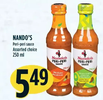 Marché Adonis Nando's peri-peri sauce offer