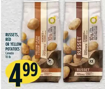 Marché Adonis Russets, red or yellow potatoes offer