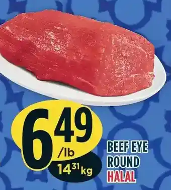 Marché Adonis Beef eye round halal offer