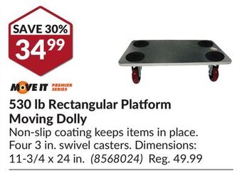 Princess Auto 530 lb rectangular platform moving dolly offer