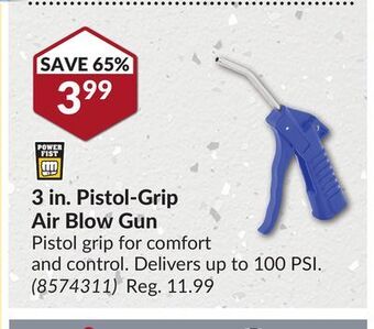 Princess Auto 3 in. pistol-grip air blow gun offer