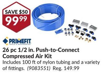 Princess Auto 26 pc 1/2 in. push-to-connect compressed air kit offer