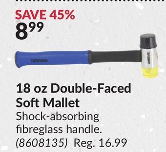 Princess Auto 18 double-faced soft mallet offer