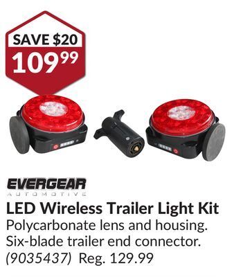 Princess Auto Led wireless trailer light kit offer