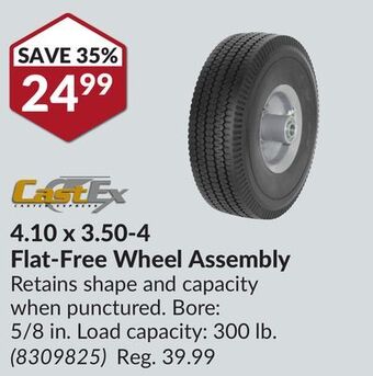 Princess Auto 4.10 x 3.50-4 flat-free wheel assembly offer