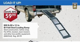 Princess Auto 800 lb 80 x 11 in. bi-fold steel loading ramp offer