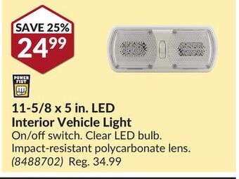 Princess Auto 11-5/8 x 5 in. led interior vehicle light offer