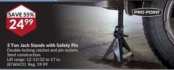 Princess Auto 3 ton jack stands with safety pin offer
