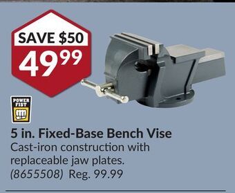 Princess Auto 5 in. fixed-base bench vise offer